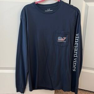 NWOT Vineyard Vines Navy Blue Americana Long Sleeve TShirt